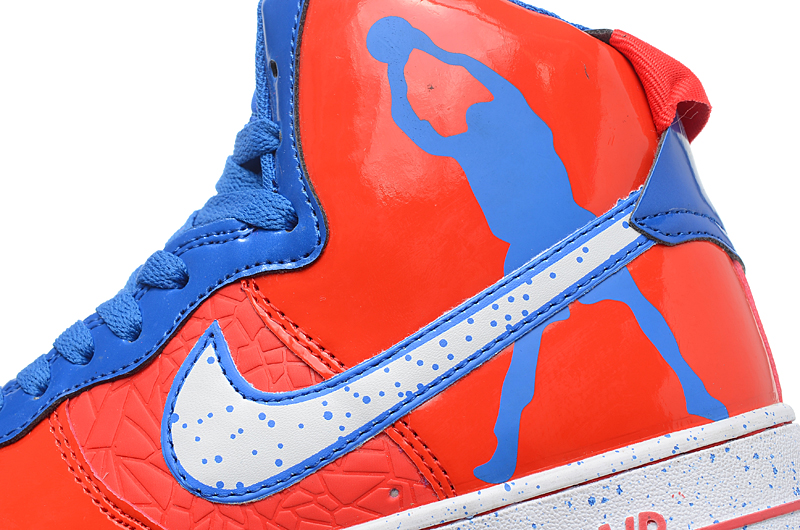 nike air vigueur une haute rouge bleu chaussures pour hommes (4)